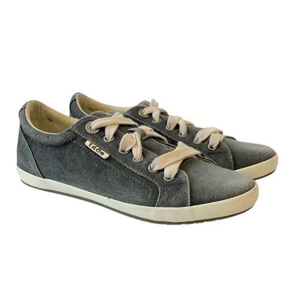 Taos Star Canvas Women's Gray Wash Arch Support Orthotic Comfort Sneakers Sz 7.5 - Picture 3 of 16